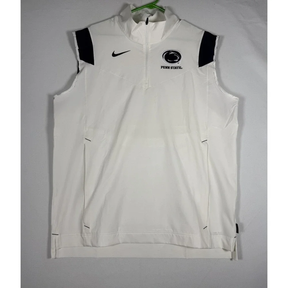 Nike Penn State Vest Men's Large White Sleeveless Sideline On Field Coach Issued